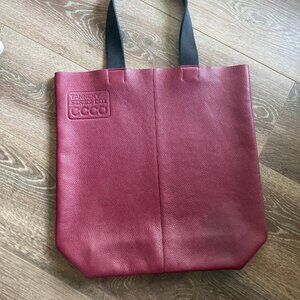 SOLD Ecco Upcycled Leather Tote Bag